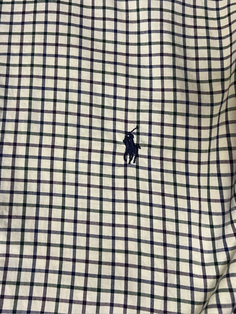 Polo by Ralph Lauren Navy and White Gingham Button-Down Shirt‎